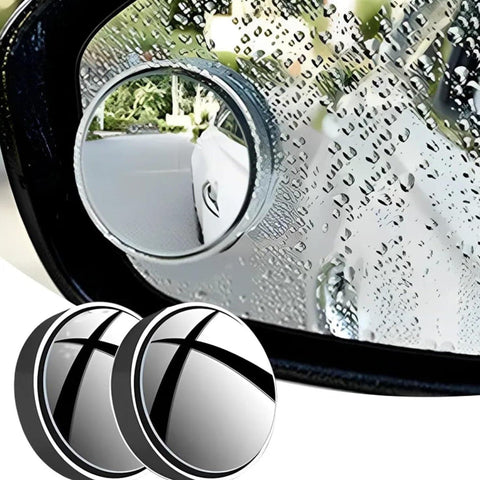 360DEGREE BLIND SPOT ROUND WIDE ANGLE ADJUSTABLE CONVEX REAR VIEW MIRROR - PACK OF 2 - jugaad.shop