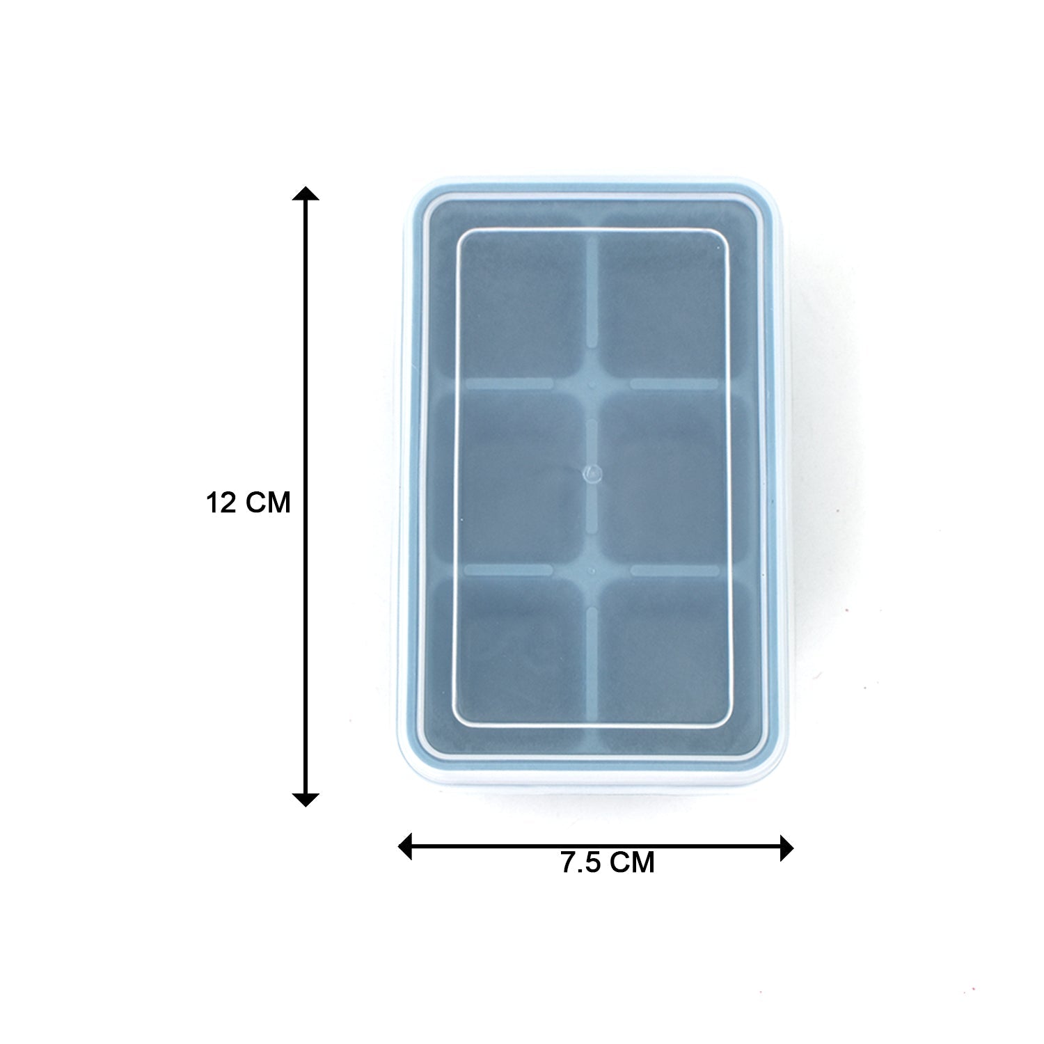 6 Grid Silicone Ice Tray used in all kinds of places like household kitchens for making ice from water and various things and all. - jugaad.shop