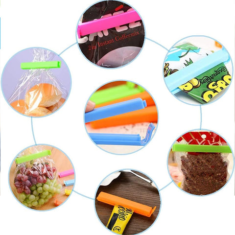 Food, Snack Pouch Bag Clip Sealer for Keeping Food Fresh for Home Kitchen | Plastic Camping Snack Air Tight Seal Bag Clips |Packet Vacuum Sealers Clip| (18 Pc Set) - jugaad.shop