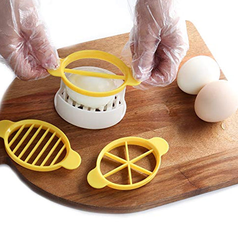 Egg Slicer, 3 in 1 Boiled Egg Slicer, Egg Slicer, Preserved Egg Slicer, Home Restaurant Kitchen Tool (1 Pc) - jugaad.shop