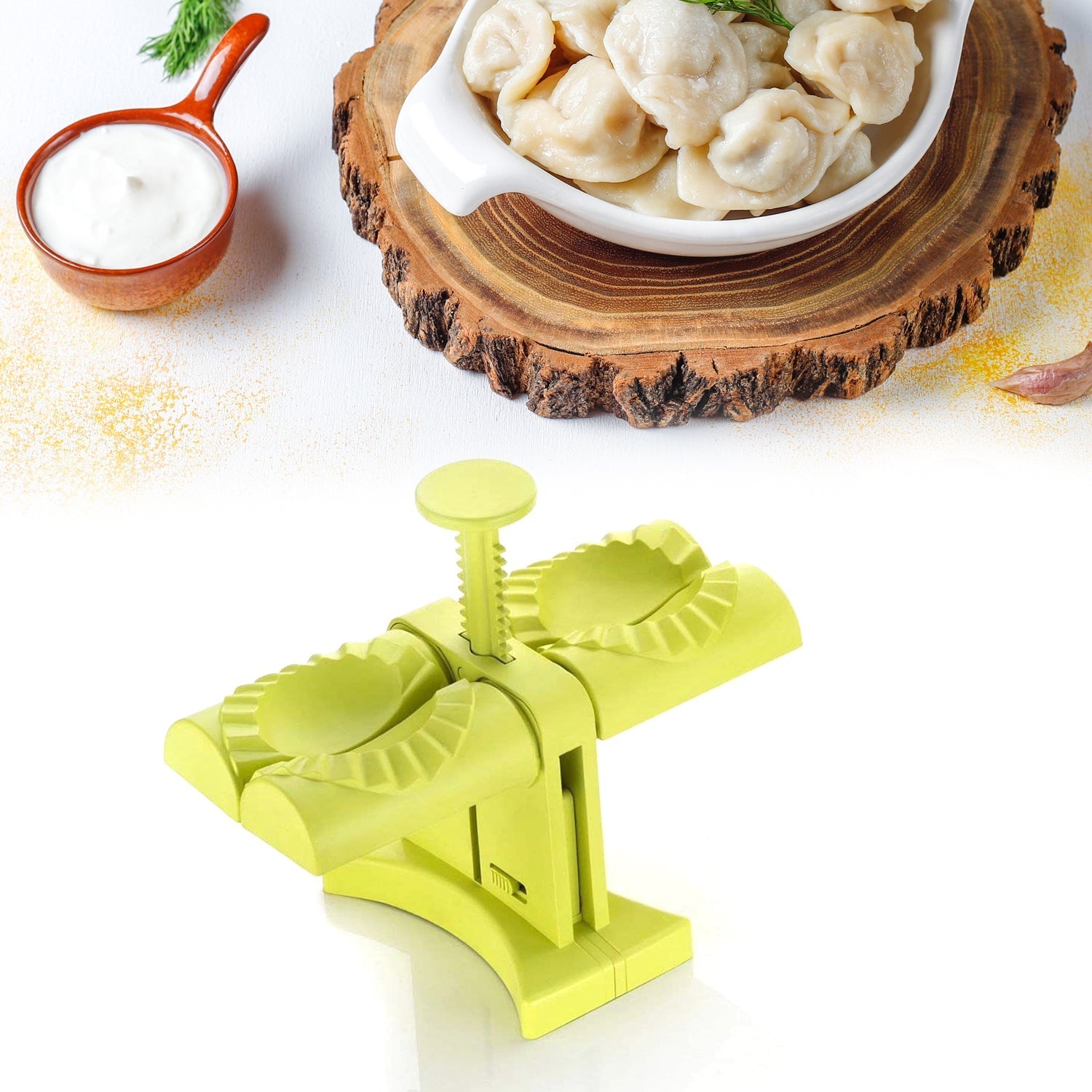 Dumpling Maker Mold,Double Head Dumpling Mold Wrap Two At A One Time,Household Dumpling Maker Mould, Easy-Tool for Making Dumplings ,Dumpling Press Mold Kitchen Accessories - jugaad.shop