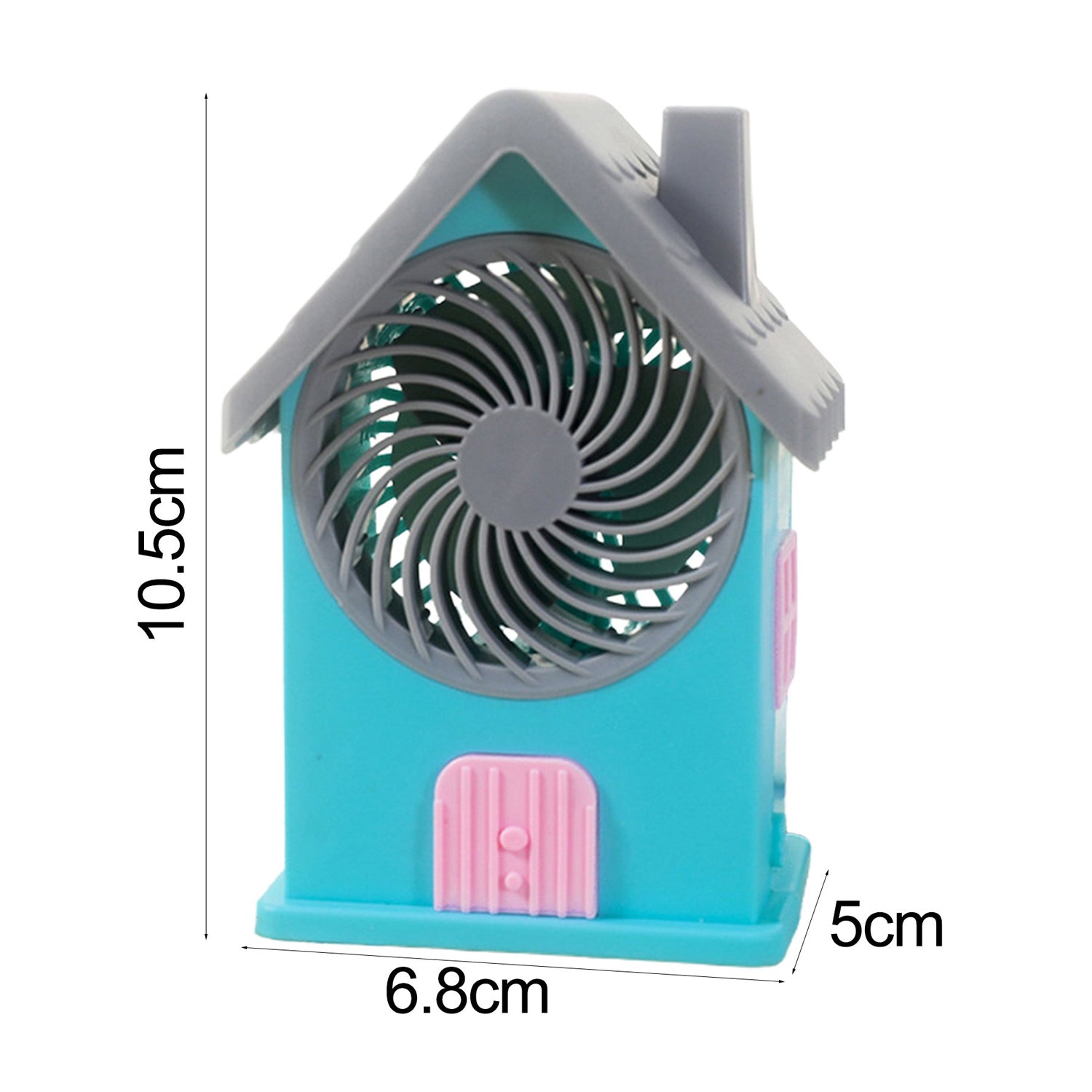 Mini House Fan House Design Rechargeable Portable Personal Desk Fan For Home , Office & Kids Use (Battery Not Include) - jugaad.shop