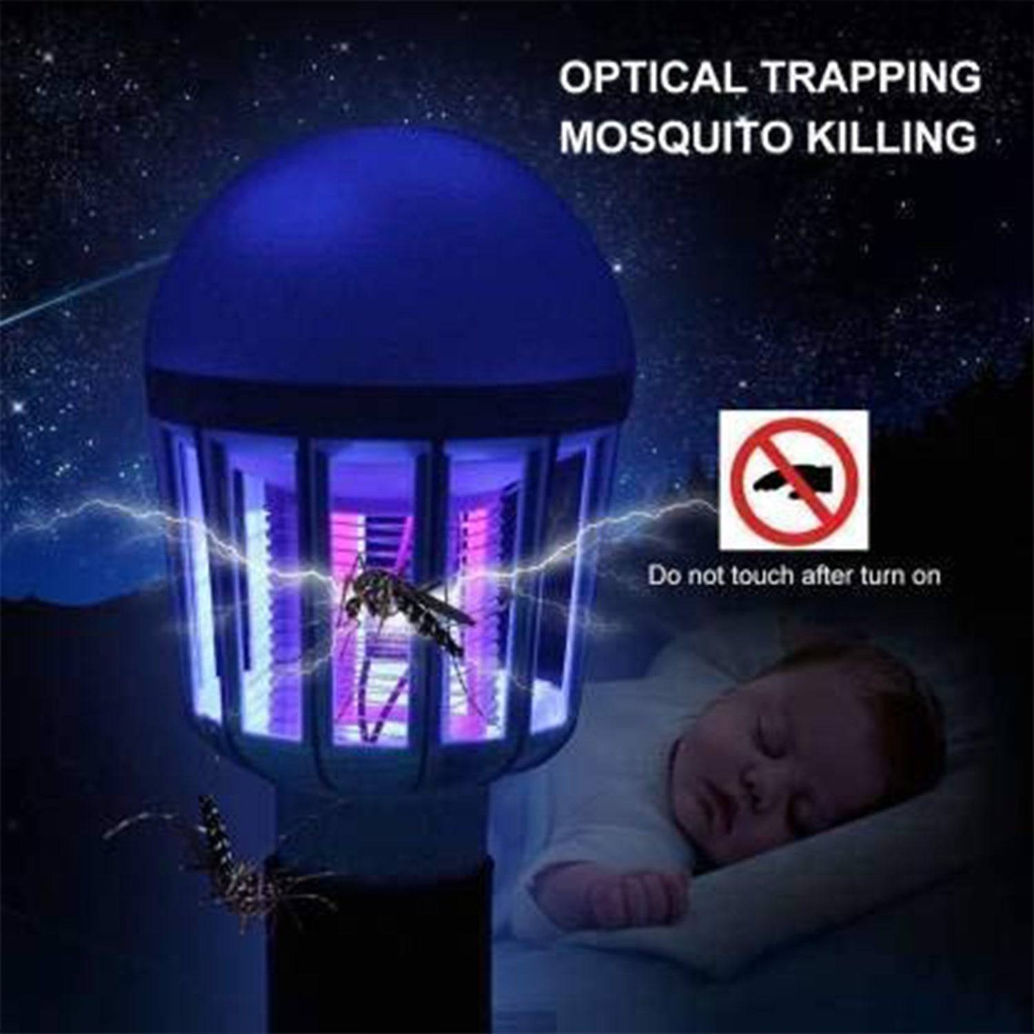 15W  Mosquito Killer Lamp E27 Summer Moths Flying Insects Led Zapper Mosquito Killer Lamp Light Bulb Household - jugaad.shop