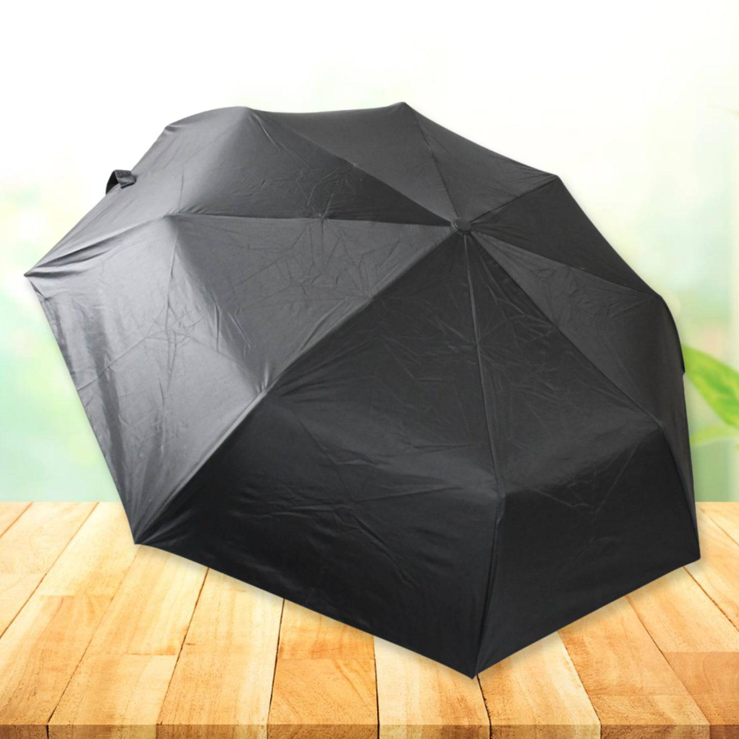 2 Fold Manual Open Umbrella| Windproof, Sunproof & Rainproof with Sturdy Steel Shaft & Wrist Straps | Easy to Hold & Carry | Umbrella for Women, Men & Kids - jugaad.shop