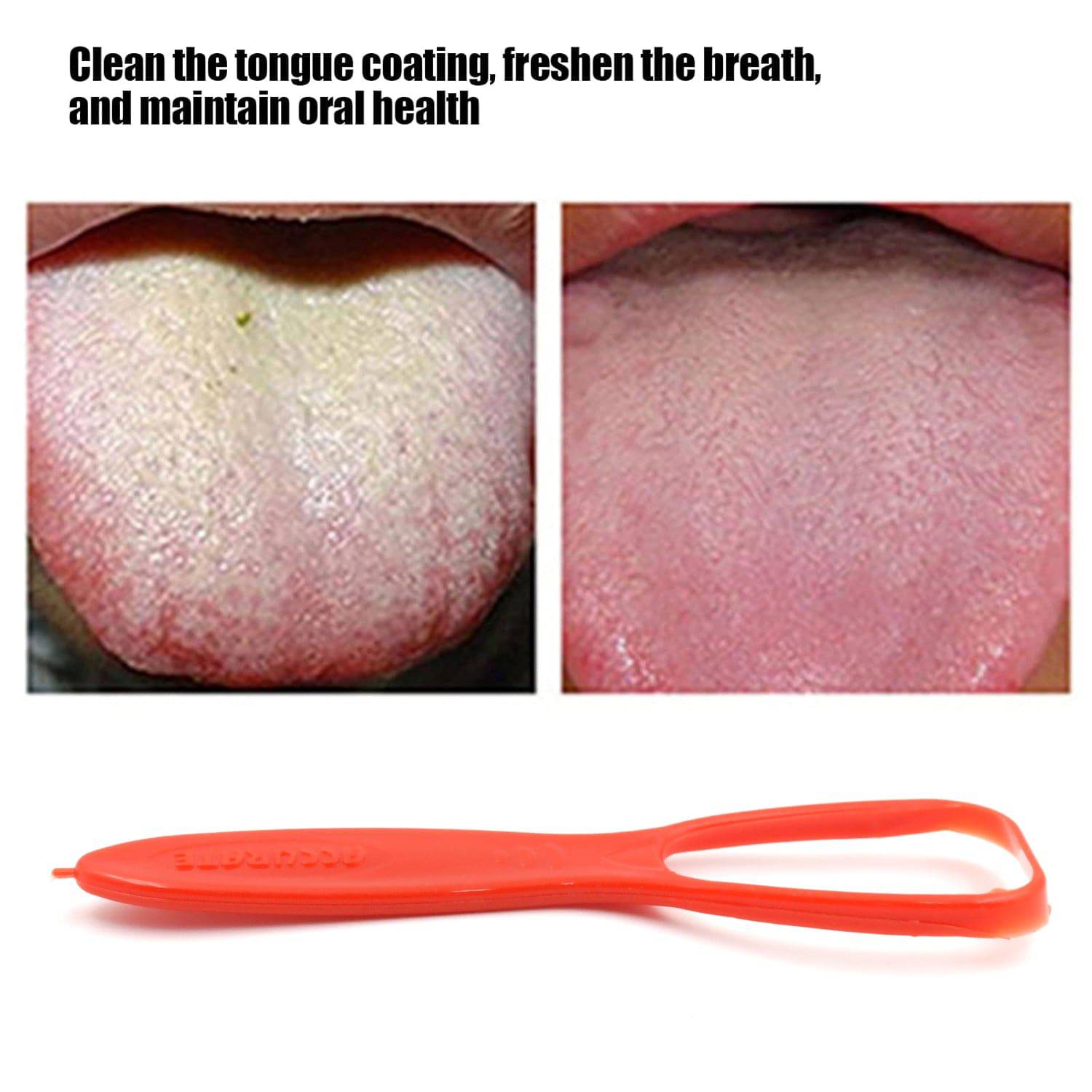 Plastic Tongue Cleaner For Kids & Adults | Tongue Scraper For Bad Breath, Maintain Oral Hygiene for Daily Use | for Fresh Breath & Bacteria Removal | Improved Taste Plastic With Handle Tongue Cleaner (1 Pc ) - jugaad.shop