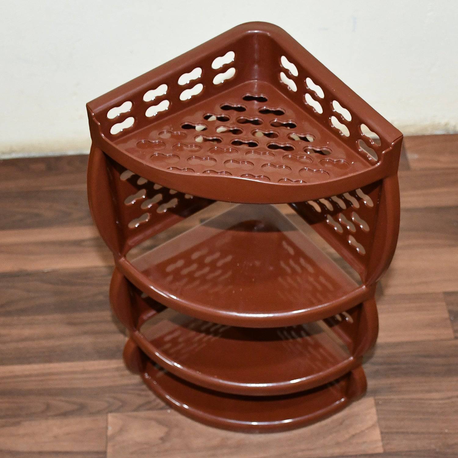 Multi Purpose Plastic Corner Rack a Stylish Storage Shelf for Kitchen / Living Room / Bathroom (1 Pc / 3 Layer ) - jugaad.shop