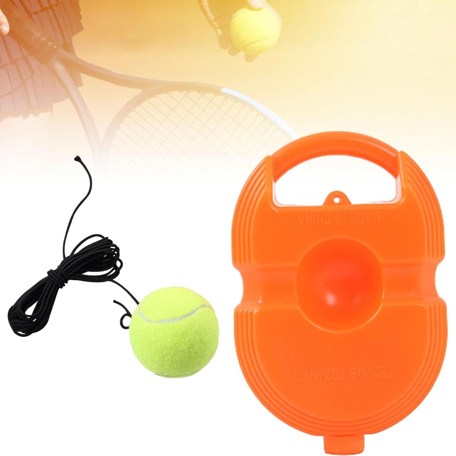 Tennis Trainer Rebound Ball with String, Convenient Tennis Training Gear, Tennis Practice Device Base for Kids Adults - jugaad.shop