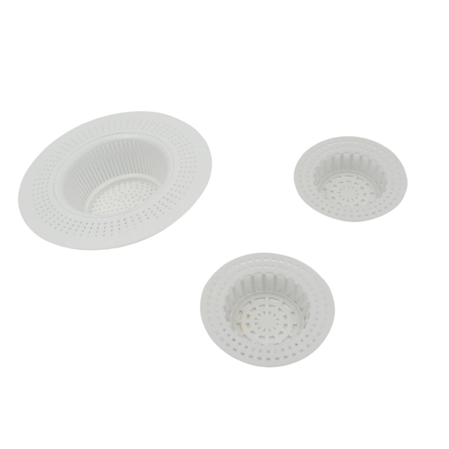 Plastic Sink Strainer for Kitchen| Basin Strainer | Waste Filter Jali | Basin Strainer | Sink Jali | Waste Filter Cup | Sink mesh Filter | Plastic Drain Strainer (3 Pcs Set) - jugaad.shop