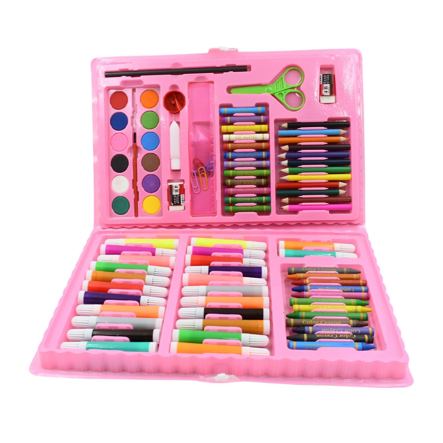 17978 Art Set Kids Art Supplies Coloring Case Kit Painting & Drawing Sets for Kids Boys Girls Gifts Toys Age 4 & Above - Mix Colors, Kids Colorful Bag (86 Pcs Set) - jugaad.shop