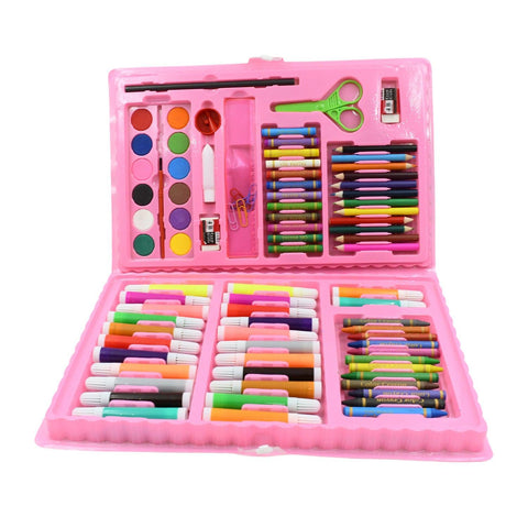 17978 Art Set Kids Art Supplies Coloring Case Kit Painting & Drawing Sets for Kids Boys Girls Gifts Toys Age 4 & Above - Mix Colors, Kids Colorful Bag (86 Pcs Set) - jugaad.shop