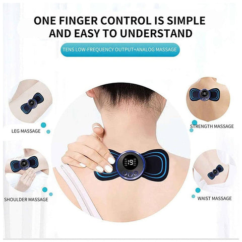 Portable USB Neck Massager Electric Neck Massager Automatic Massage Enhancer Mini Cervical Massager EMS Lymphatic Drainage Massage with Cable - jugaad.shop