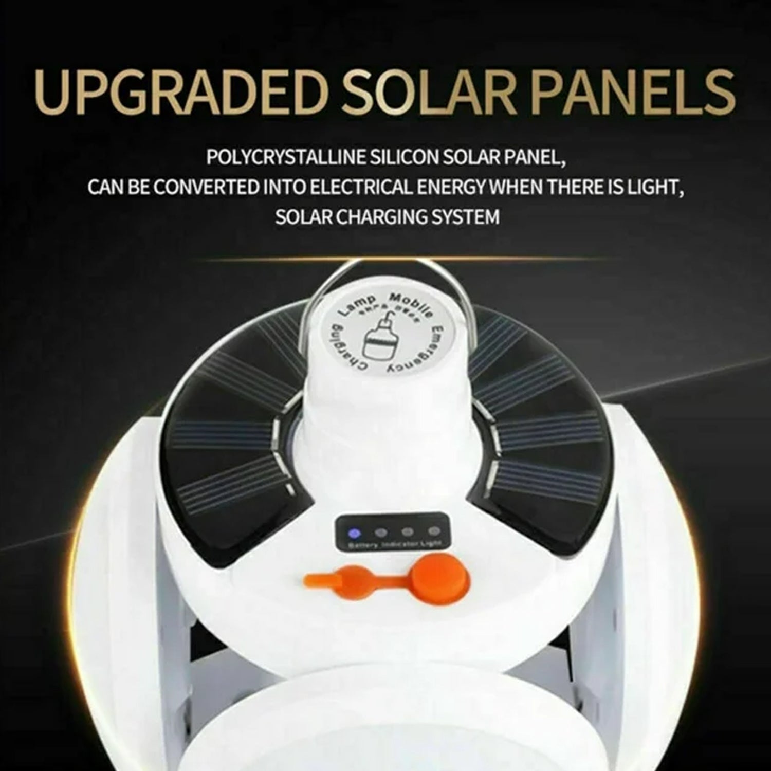 Solar Multi-Functional Emergency LED Light Bulb with USB Charging, LED camping lamp, camping lamp, USB rechargeable, 5 brightness light modes, foldable camping light, SOS IP65 waterproof camping light, blackout emergency equipment, camping gadgets - jugaad.shop