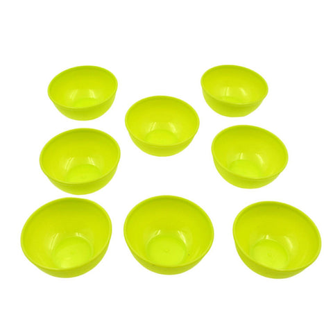 Multipurpose Small Round Plastic Bowl / Katori, Microwave Safe Reusable Lightweight Bowl, Dishwasher Safe Chutney Bowl (8 Pcs Set) - jugaad.shop