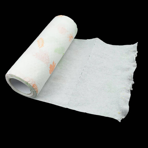 Non Woven Reusable and Washable Kitchen Printed Tissue Roll Non-stick Oil Absorbing Paper Roll Kitchen Special Paper Towel Wipe Paper Dish Cloth Cleaning Cloth 40 sheets / Pulls - jugaad.shop