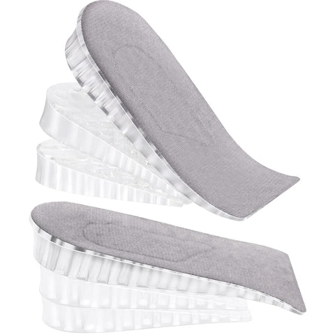 2 Pairs Heel Lift Inserts Height Increase Insole Invisible Heightening Insole Sillicone 3-Layer Heel Support Insoles Height-Adjustable Shoe Pads Foot Cushion for Shoes - jugaad.shop