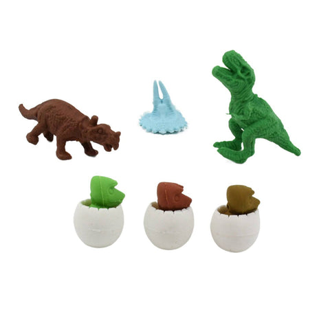 Dinosaur Shaped Erasers & Egg shape Eraser for Kids, Dinosaur Erasers Puzzle 3D Eraser, Mini Eraser Dinosaur Toys, Desk Pets for Students Classroom Prizes Class Rewards Party Favors (5 Pcs Set) - jugaad.shop