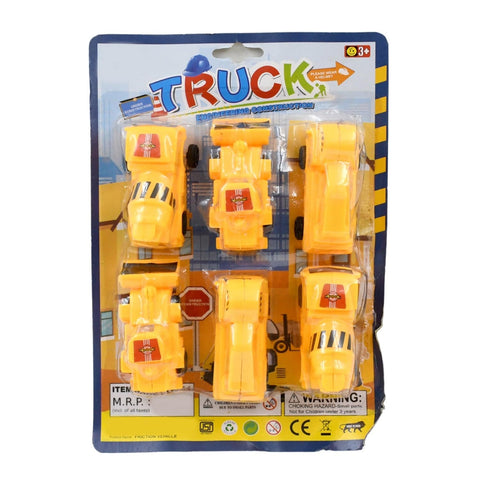 Vehicle Car Engineering Automobile Construction Car Toys Set for Children Kids Crane Excavator Road Roller Forklift Mixer Truck Transporter Truck Machine Construction Toys (6 Pcs Set) - jugaad.shop