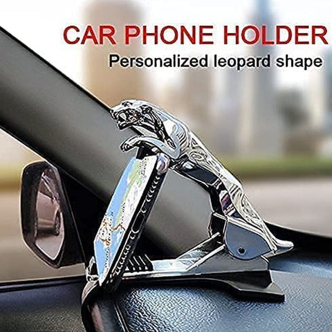 Car phone clip with jaguar design