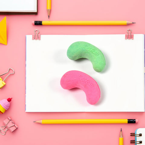 Cashew Nut Eraser Rubber Erasers (1 Pc / Mix Colour & Design)-jugaad.shop