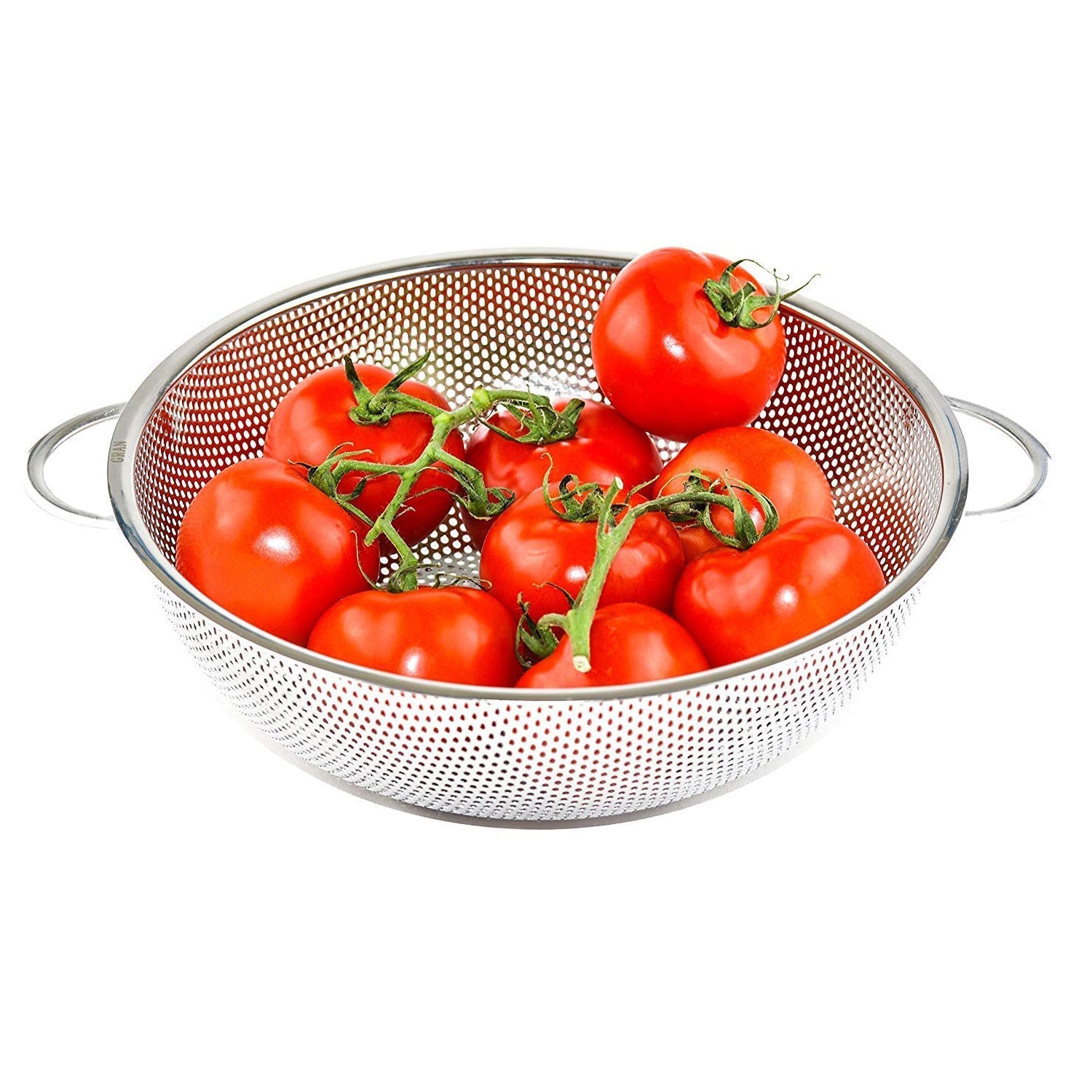 Stainless Steel Colander with Handle, Large Metal Mesh Basket Strainer for Pasta, Spaghetti, Berry, Veggies, Fruits,  Kitchen Food Colander, Dishwasher Safe (1 pc / 25.5 cm) - jugaad.shop