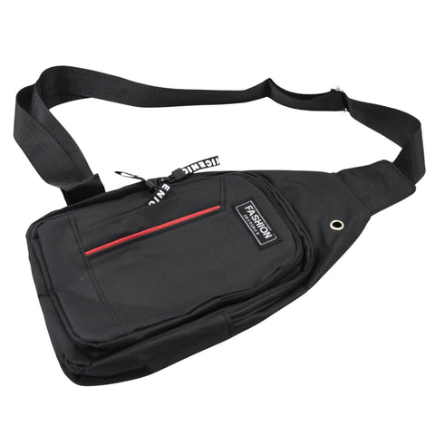 Waterproof Anti Theft Cross-body fanny pack waist bag, Shoulder Bags Chest Men Casual fashion USB Charging earphone hook Sling Travel Bag (1 Pc) - jugaad.shop