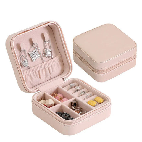 Mini PU Leather jewellery Box for Travel & Storage - jugaad.shop