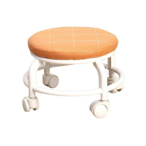 Roller Seat Stool Low Height Rolling Stool Multifunctional Small Household Movable Mini Stool Pulley Wheel Stool for Garage Home Library (1 Pc) - jugaad.shop