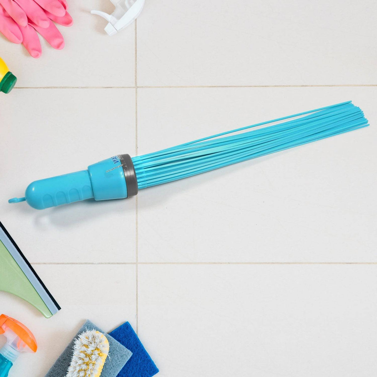 Plastic stick broom for cleaning