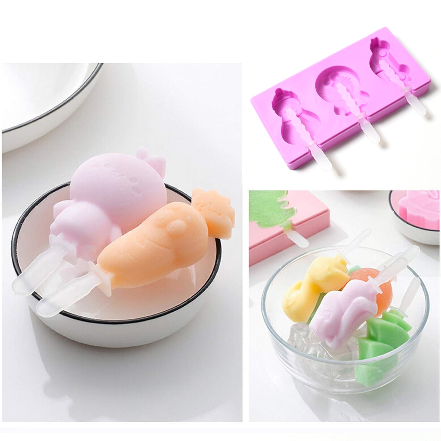 Silicone Popsicle Molds, Reusable Ice Cream Molds With Sticks And Lids. A Must-Have Popsicle Mold For Summer. - jugaad.shop