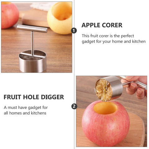 Corer Pear Core Separator Vegetable Core Remover Seeder Cutter Pitter Fruit Hole Remover Coring Tool (1 Pc) - jugaad.shop