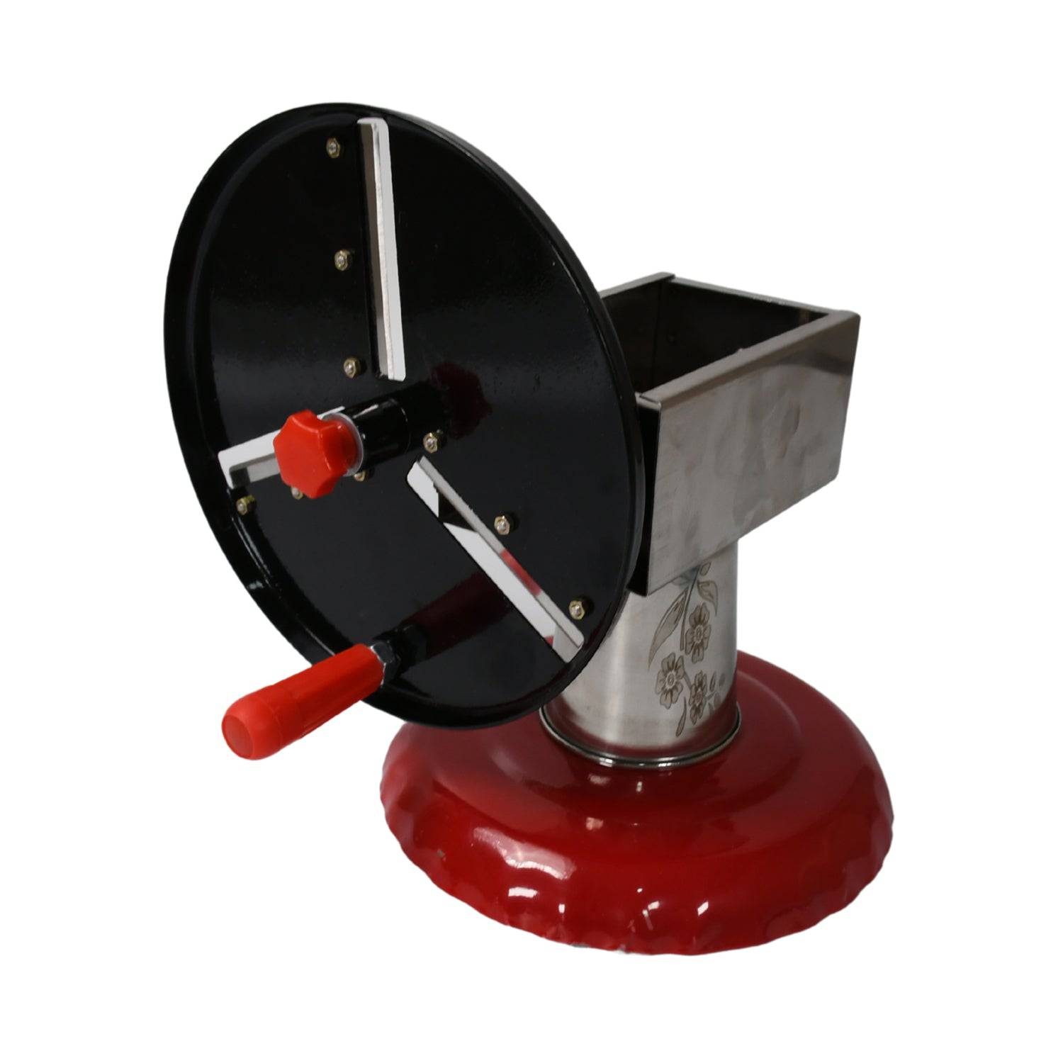 Stainless Steel Chips Maker and Vegetable Slicer for Kitchen Potato Slicer Graters and Chippers. Chips Maker is Suitable for Vegetable Cuttings. Chips Maker Consist Hard Coated Iron Wheel and Stand. - jugaad.shop