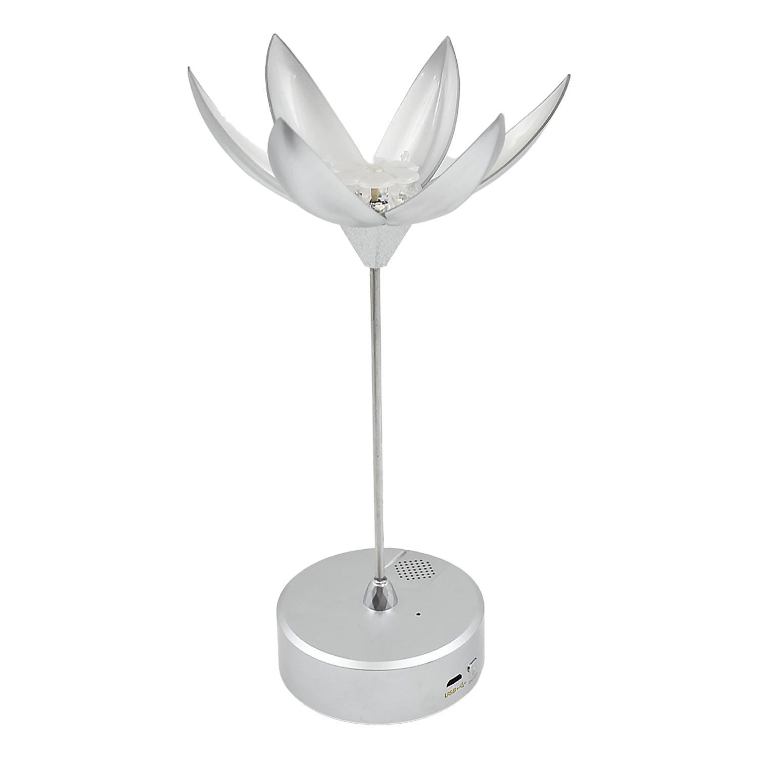 Lotus Flower Lamp with Music, Touch Open and Close, USB Rechargeable (1 Pc / Only One Color) - jugaad.shop