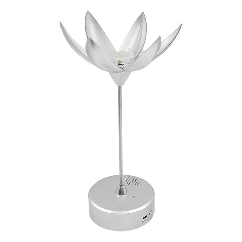 Lotus Flower Lamp with Music, Touch Open and Close, USB Rechargeable (1 Pc / Only One Color) - jugaad.shop