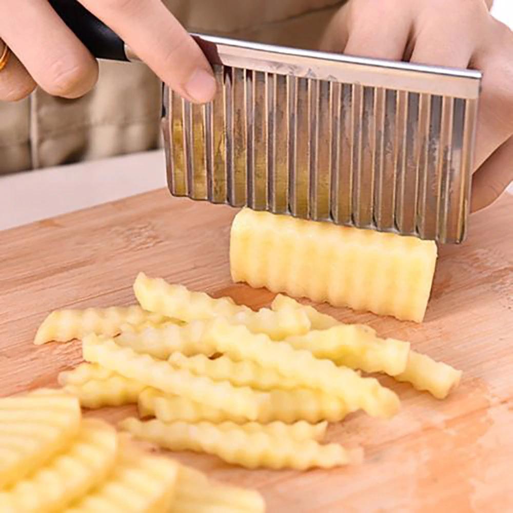 Stainless Steel Vegetable Salad Chopping Knife Crinkle Cutters - jugaad.shop