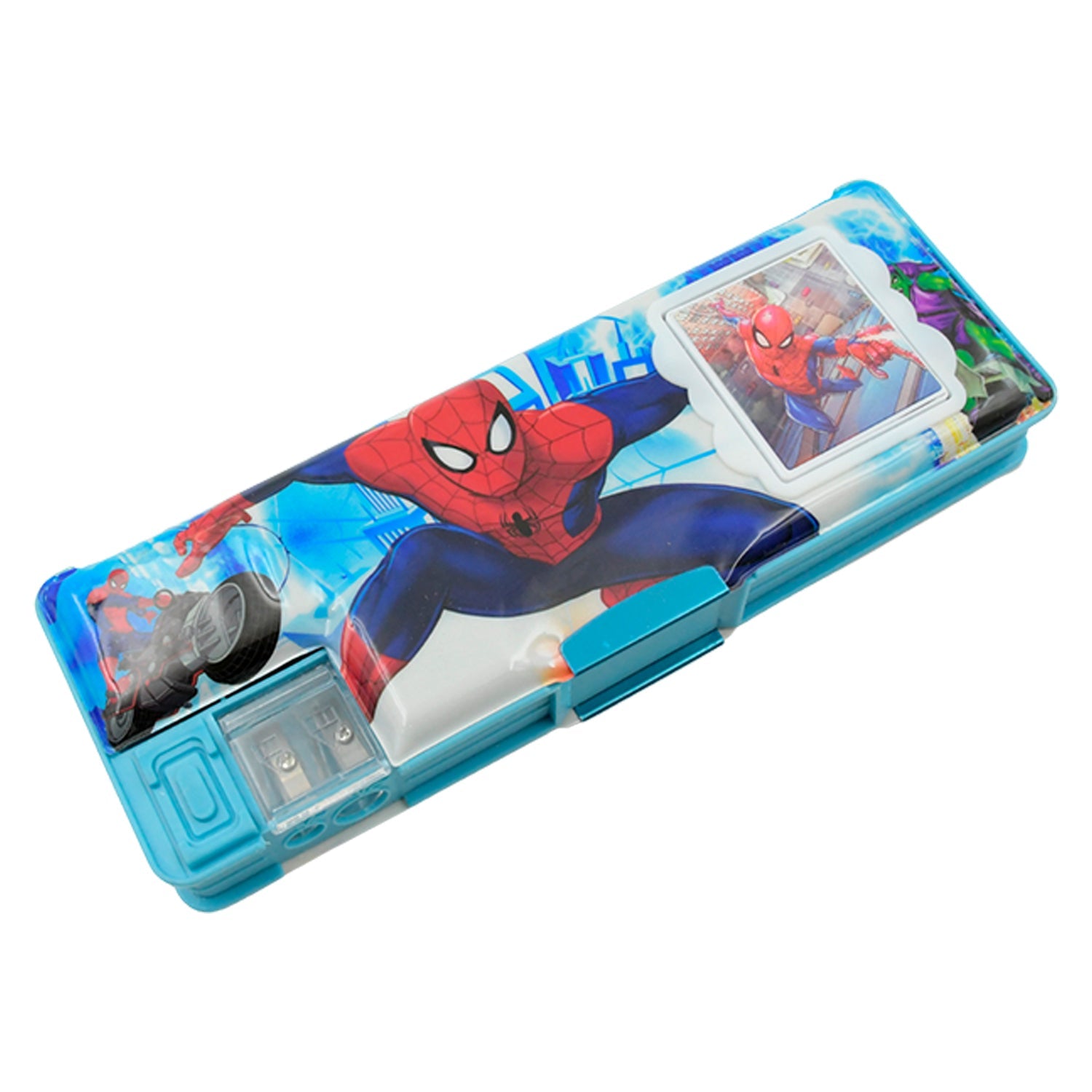 Cartoon Multi-functional Geometry Box with Calculator & Double Sharpener - jugaad.shop