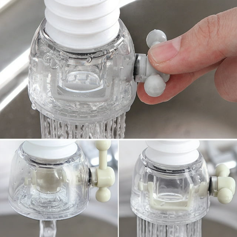 Adjustable Water Faucet Can Rotate 360 Degree Shower Head Anti spattering Water-saving Tap Nozzle Extended Filter Water Saving, Kitchen Bathroom Faucet Water-Saving Devices (1 Pc) - jugaad.shop