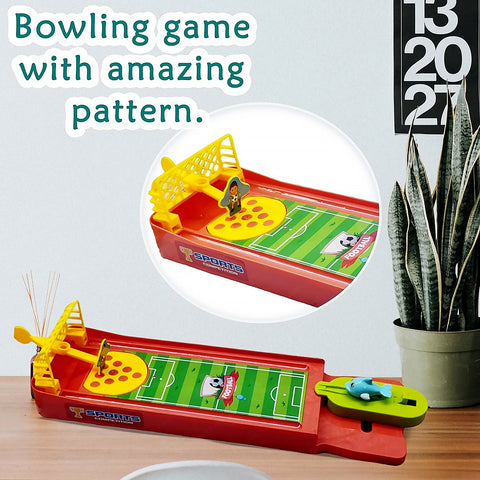 Mini Table Top Finger Football Game for Kids-Desktop Game for Kids & Adults, Fun Indoor Finger Bowling Game for Boys & Girls, Family Board Game - jugaad.shop