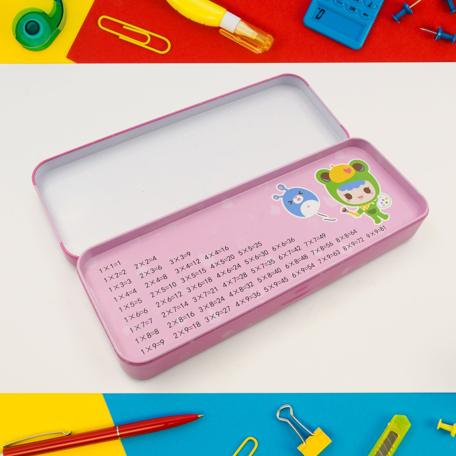 12-Piece Stationery Set: Pencil Box, Pencils, Erasers & More - jugaad.shop