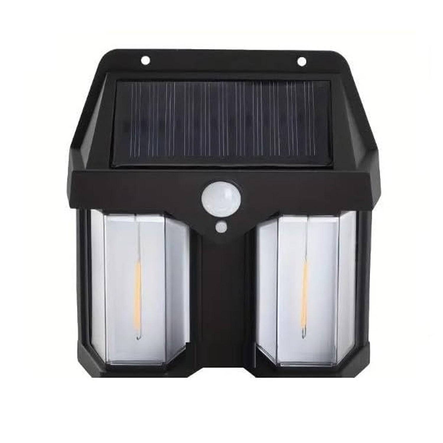 Outdoor Solar Wall Lamp Outdoor Waterproof High Quality Lamp Induction Garden Lamp Garden Villa Night Lamp Double Lamp Light (1 Pc) - jugaad.shop