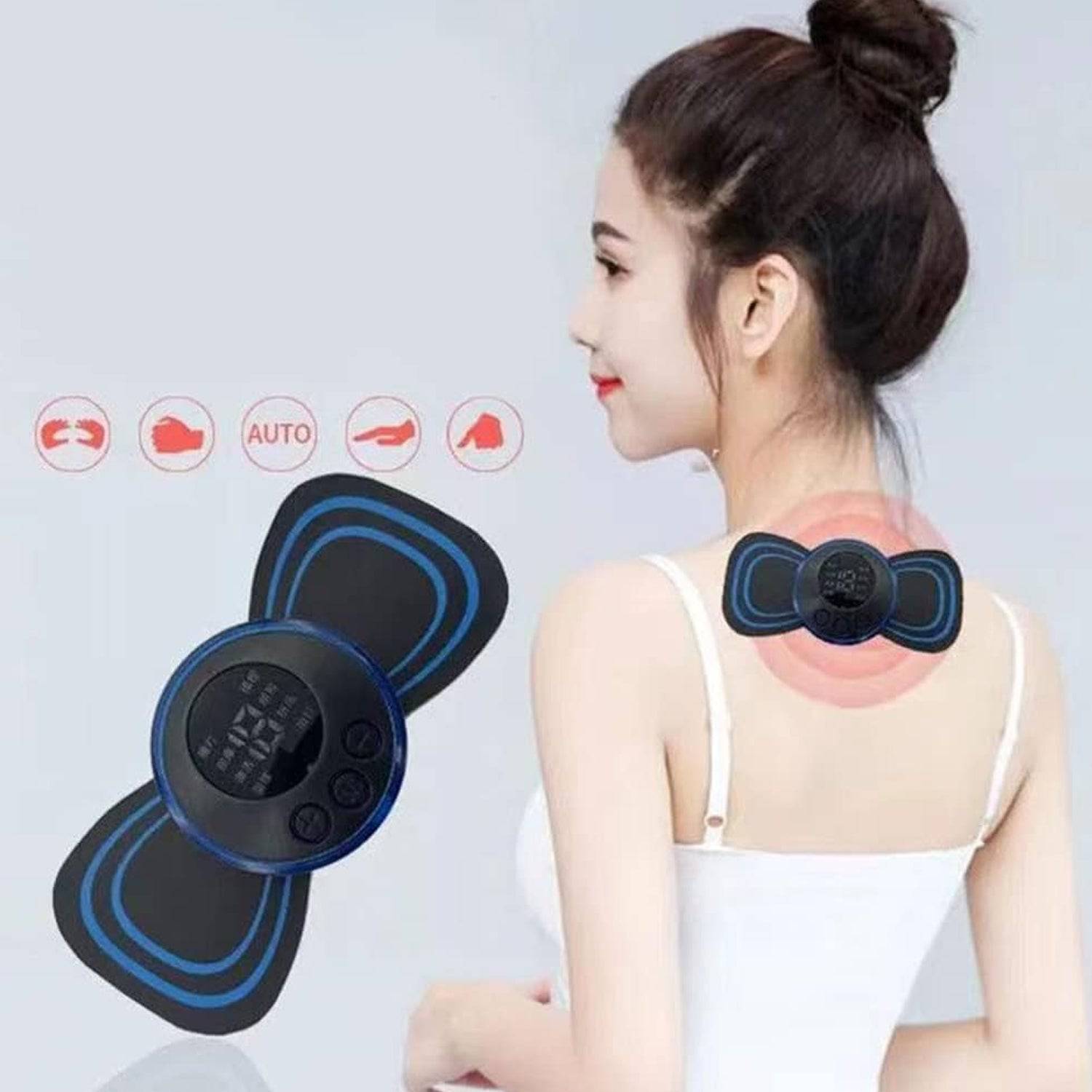 Portable USB Neck Massager Electric Neck Massager Automatic Massage Enhancer Mini Cervical Massager EMS Lymphatic Drainage Massage with Cable - jugaad.shop