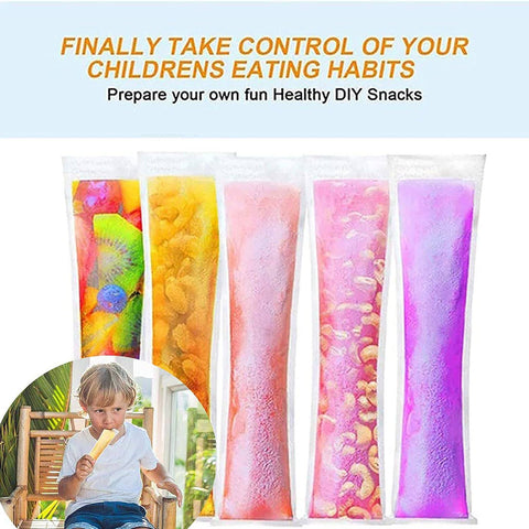 Homemade Popsicle Maker Manual Ice Cream Machine With Approx 20 Pcs Packing Bag Popsicle Mold Convenient Maker Manual Ice Cream Machine For Kids Adults DIY, Reusable - jugaad.shop