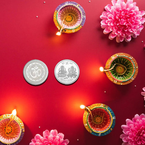 Silver color Coin for Gift & Pooja (Metal is not silver) - jugaad.shop