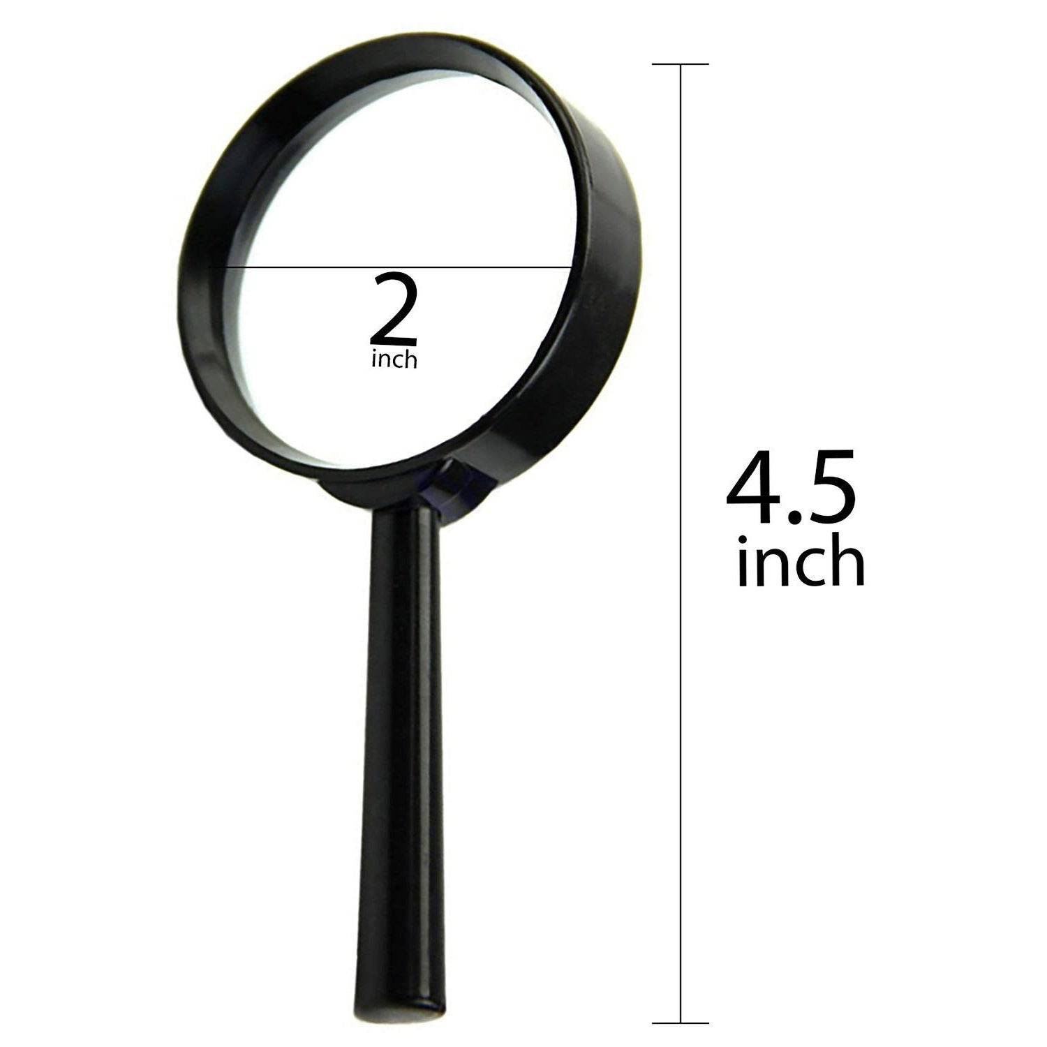 Magnifying glass Lens - reading aid made of glass - real glass magnifying glass that can be used on both sides - glass breakage-proof magnifying glass, Protect Eyes, 50 mm - jugaad.shop