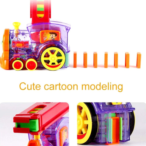 Play Game Transparent Funny Train Engine with Blocks Set 60 Blocks Toy with Music and Lights Automatic Blocks Toy Train Set for Kids ( Batteries not included) - jugaad.shop