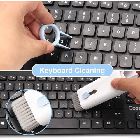 7 in 1 Electronic Cleaner kit, Cleaning Kit for Monitor Keyboard Airpods, Screen Dust Brush Including Soft Sweep, Swipe, Airpod Cleaner Pen, Key Puller and Spray Bottle   02 - jugaad.shop