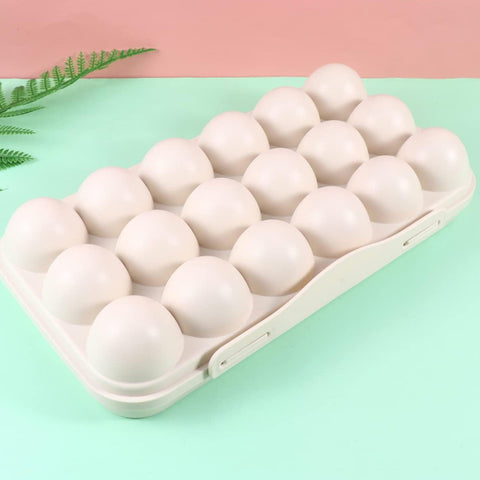 18 Grid Egg Holder Storage, Shock-Proof Egg Container with Buckle, Egg Carrier, Egg Tray, Egg Shelter, Effective Full Seal, Egg House use for Fridge, Camping, Kitchen - jugaad.shop