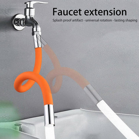 Flexible Water Tap Extender, Universal Foaming Extension Tube with Connector, 360 Free Bending Faucet Extender, Adjustable Sink Drain Extension (18cm) - jugaad.shop