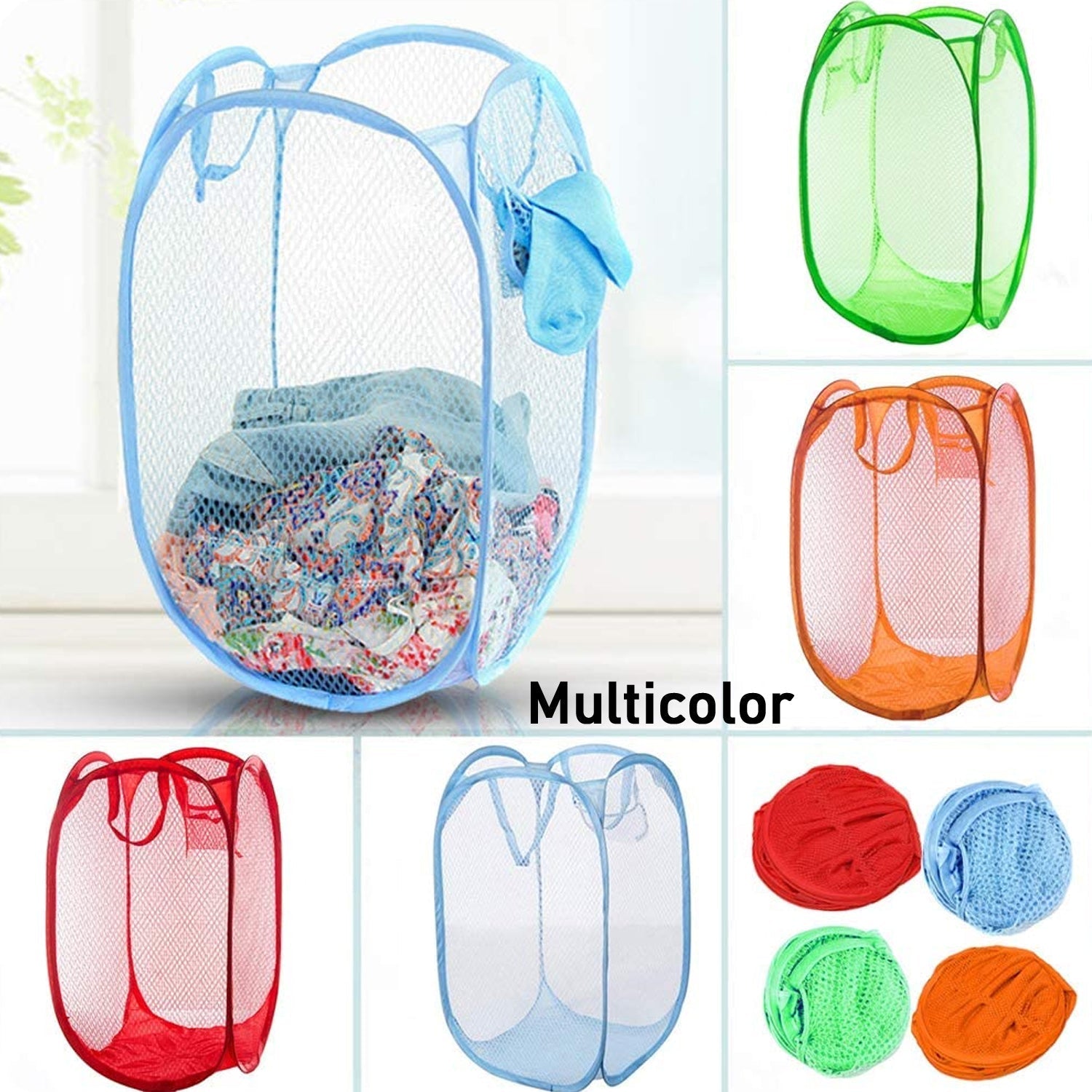 Multipurpose foldable storage basket