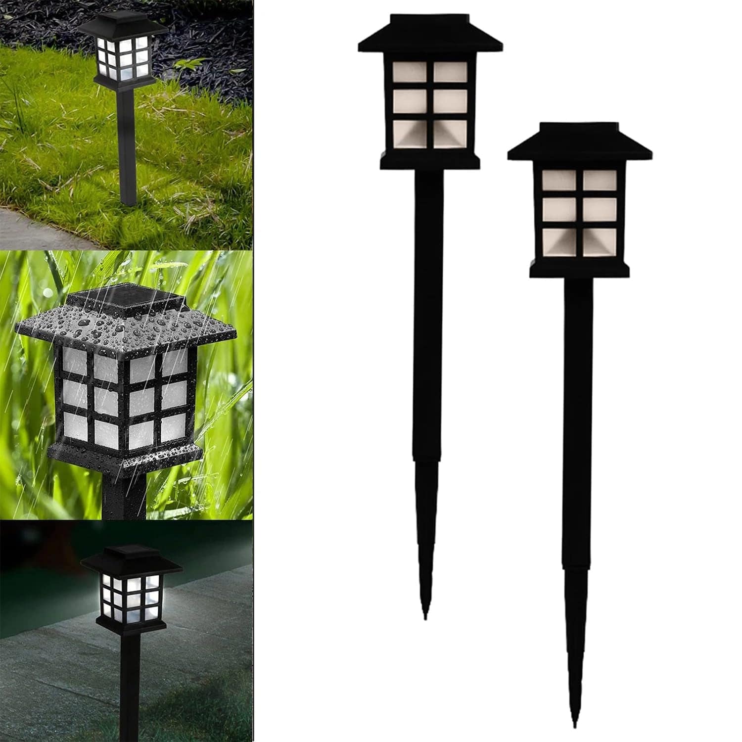 Solar Garden Lights, Outdoor Solar Landscape Lights, Waterproof Outdoor Solar Lights Walkway for Patio, Lawn, Yard, and Landscape (Pack of 2) - jugaad.shop