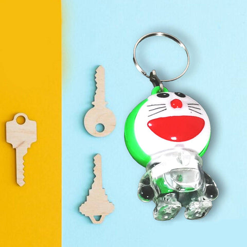 Doremon lightning keychain, 2 colored lightning keychain (1 pc) - jugaad.shop